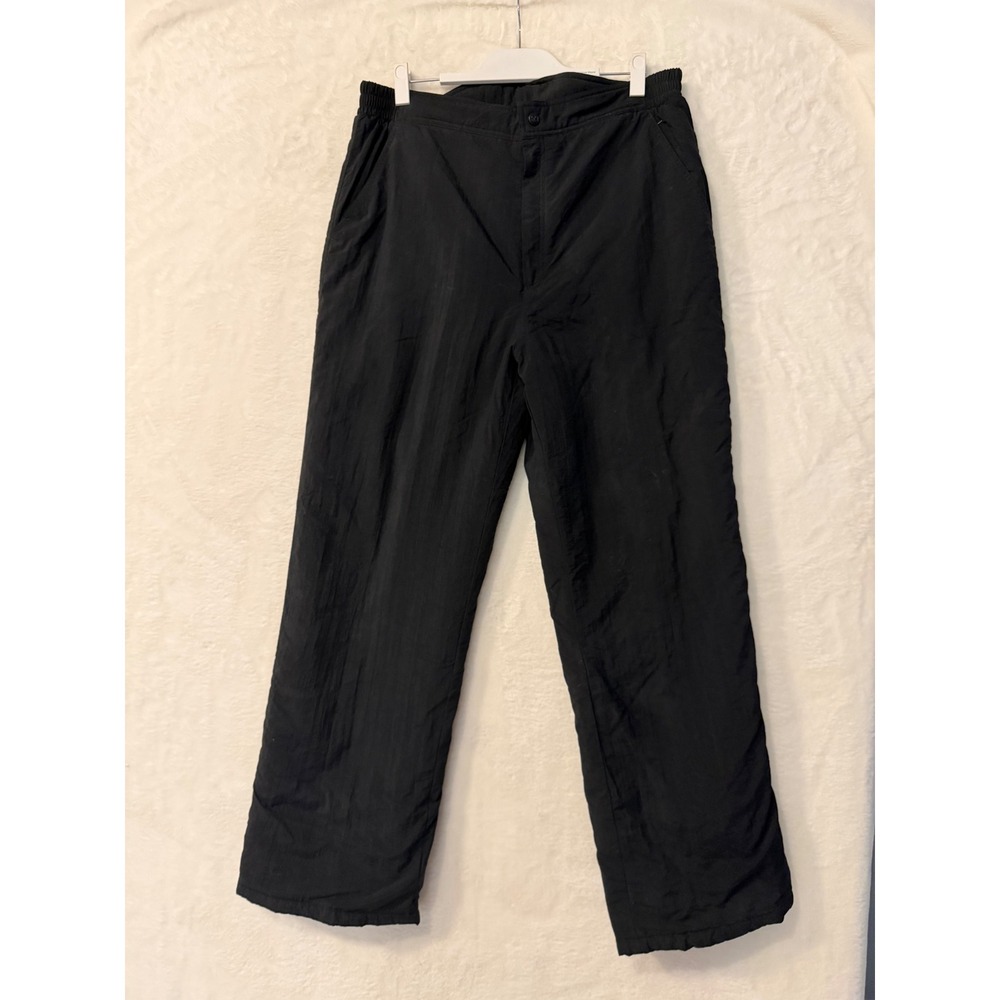Helly Hansen Mens Black Insulated Nylon Pants Vintage Outdoor Trousers Large
